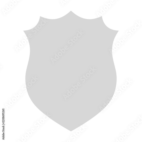 Grey shield icon symbol security protection badge