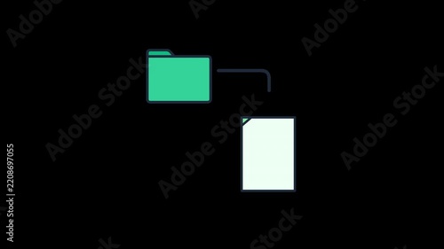 Seamless Loop Animation of Business Workflow and Data Process Connection