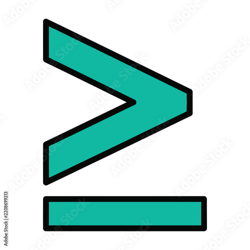 Teal arrow symbol pointing right with line