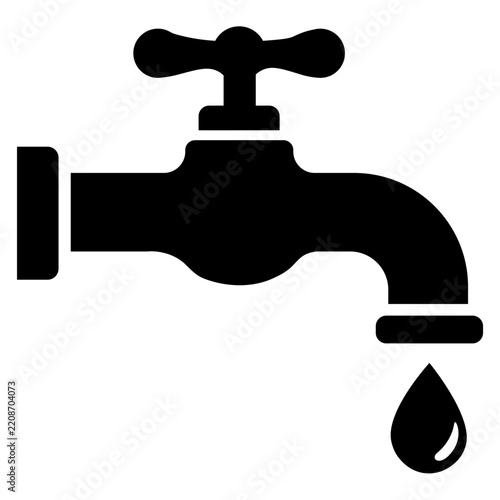 Water tap faucet with single dripping drop