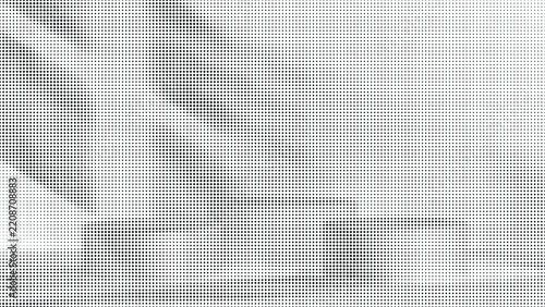 Dynamic pointillism style background with wavy flow and high contrast halftone aesthetics.