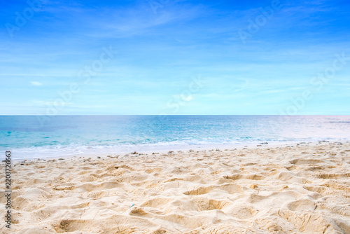 Tropical Nature ocean and summer sea water with beautiful bright sunlight. Perfect for summer vacation and travel background	
