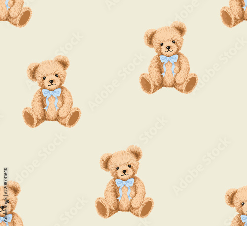 set of teddy bears sitting alone with bunch 