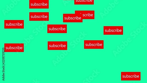 Social media subscribe button rain overlay on green screen for you tube channel growth youtube