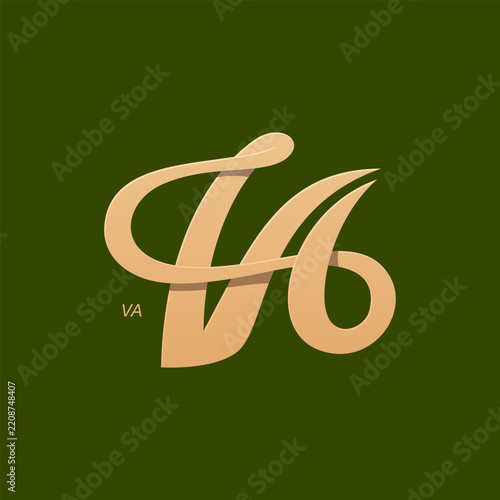 Letter V and A Monogram Vector Logo	