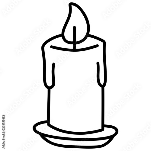 illustration of candle icon