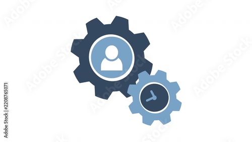 productivity animated icon time management, efficiency