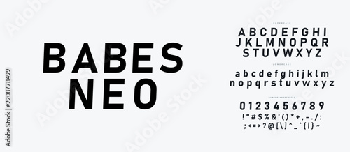 Minimalist bold font. Suits for any graphic design needs. Come in an edirable vector. Lettering alphabet typography.
