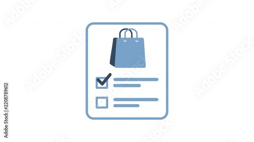 shopping list animated icon
