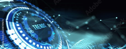 Business, Technology, Internet and network concept. Recent and latest trend. 3d illustration