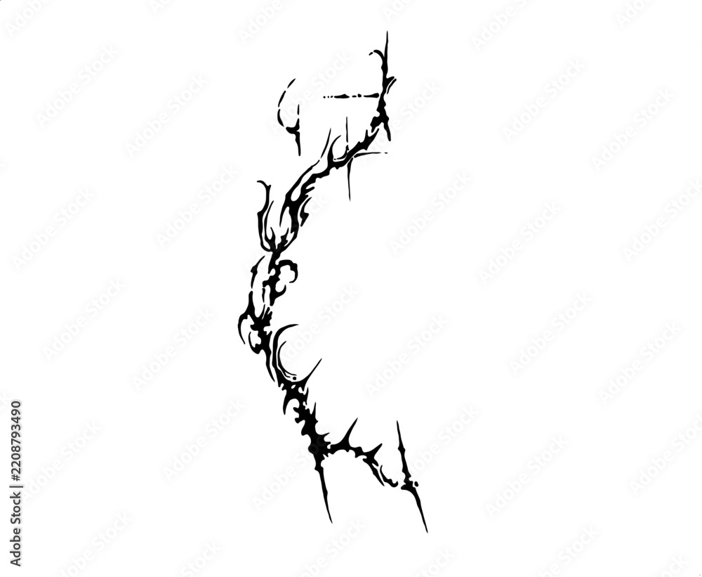 Obraz premium Neo tribal Cybersigilism Tattoo arm