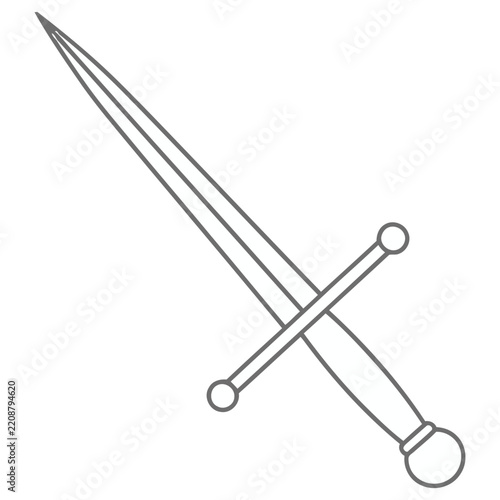 Outline of a sword