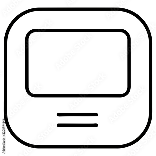 Simple icon of a device with a screen