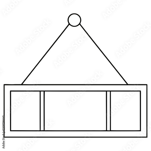 Simple illustration of a hanging frame with three sections