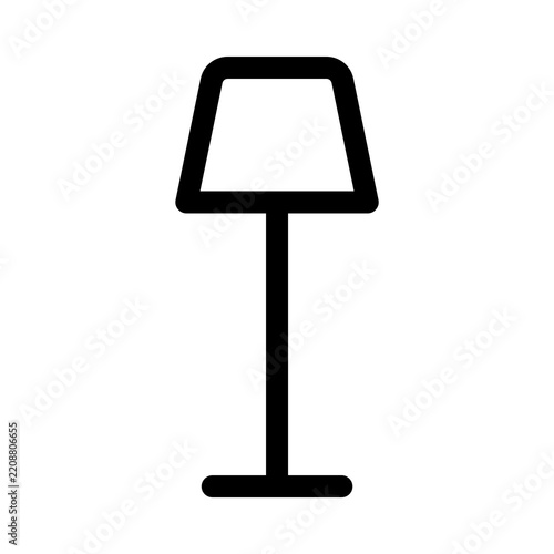 Floor Lamp vector Outline Icon