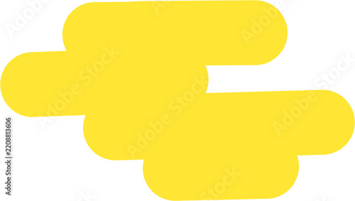 Hand Drawn Marker Highlight Stroke Clipart Isolated on Transparent Background