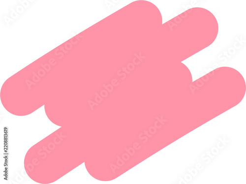 Hand Drawn Marker Highlight Stroke Clipart Isolated on Transparent Background