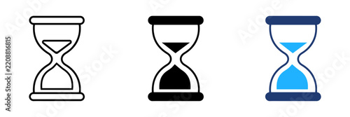 Hourglass vector icon set ,Hourglass symbol. vector illustration.