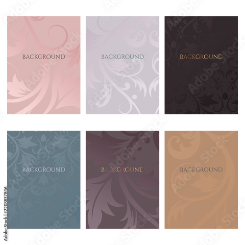 set of luxury cover design background templates