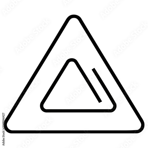 Two concentric triangles outline