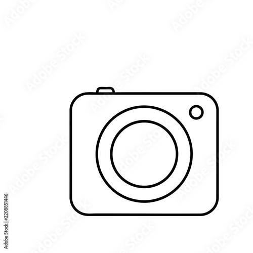 Simple camera outline icon