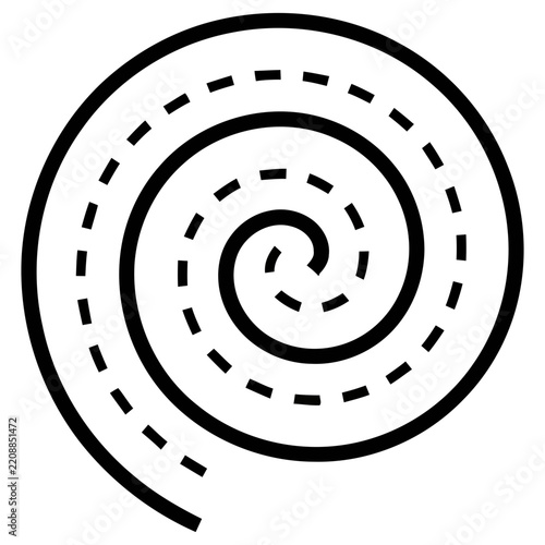 Spiral road icon