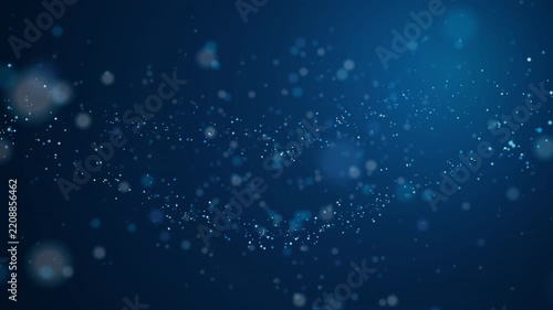Abstract technology data background with fast-moving luminous particle flow