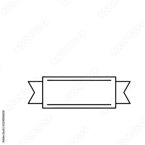 Simple Ribbon Banner Outline