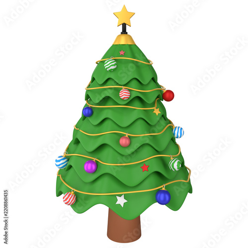 Christmas Tree 3D Illustrations