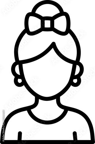 Woman With Pink Ribbon Bow Breast Cancer Awareness Woman