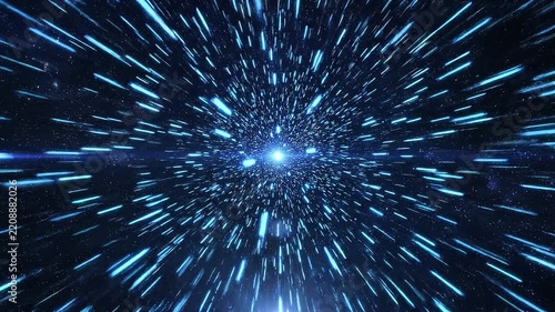 Blue Neon Warp Speed