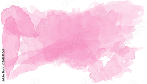 pink watercolor paint stroke with bold textured edges isolated on transparent background png