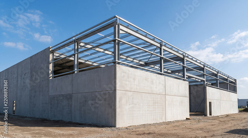 Modern Industrial Building Construction Site