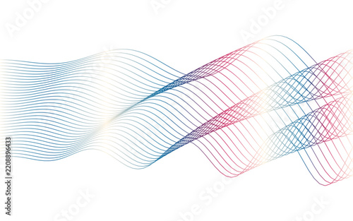 Abstract flowing wave lines vibrant