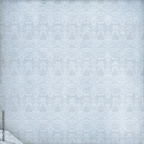 Light Blue Damask Pattern Background