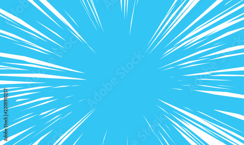 Comic Book Action Background with Speed Lines, Motion Burst, Explosion and Dynamic Manga Effects