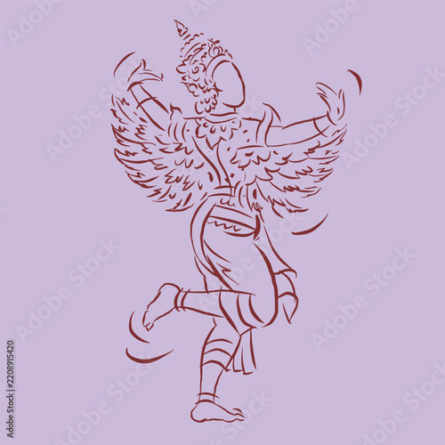 Dancer in fantasy costumes vector for illustration card decoration