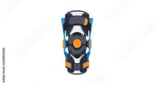 Futuristic Knee Brace Orthopedic Support for Sports Injury Recovery and Rehabilitation