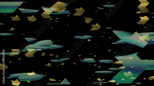Abstract conceptual shiny festive glitter confetti falling