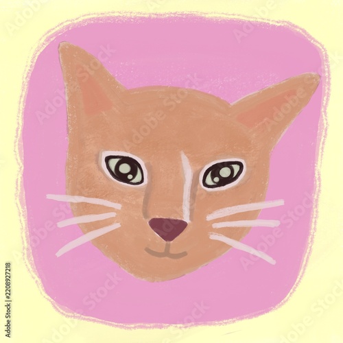orange cat illustration