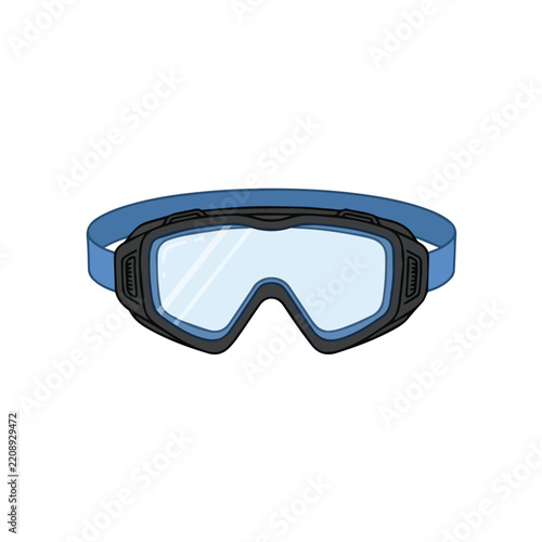 Professional Protective Safety Goggles Illustration for Industrial, Medical, and Scientific Eye Work