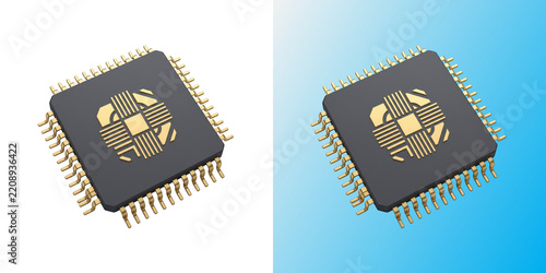 Obraz na płótnie Computer microchip processor microprocessor hardware electronics technology digital system
