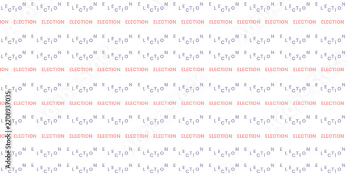 Repeating election typography pattern on transparent background