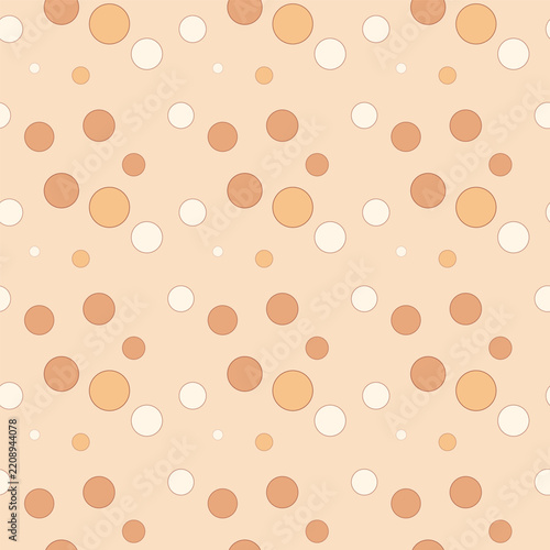 Polka Dots Pattern Seamless Background With Circles In Warm Tones For Design Projects