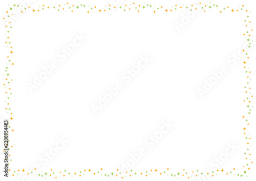Colorful Sparkle Star Border Frame  , vector design