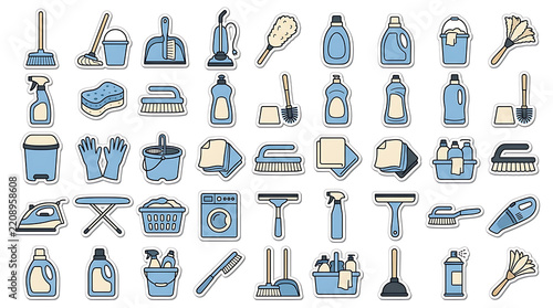 Cleaning day cleaning tools and supplies performing cleaning in studio with transparent background