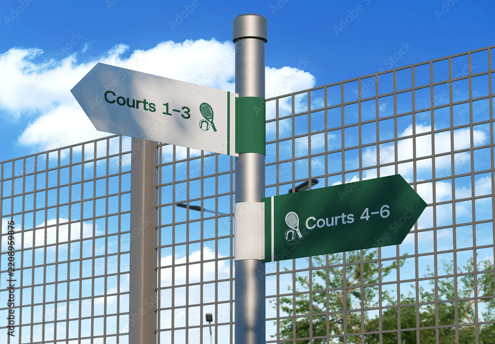 Pole Button Sign Pole Sign Mockup Stock Template | Adobe Stock