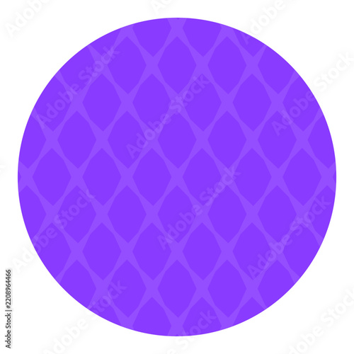 Abstract geometric rhombus pattern round purple badge vector illustration. Abstract geometric rhombus pattern round purple badge icon featuring overlapping diamond shapes inside circle frame graphic e