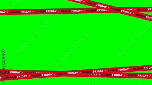 Black Friday Moving Text Border Animation Green Screen