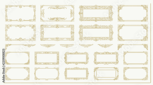 Ornate Decorative Frames and Borders Collection, Vintage Style